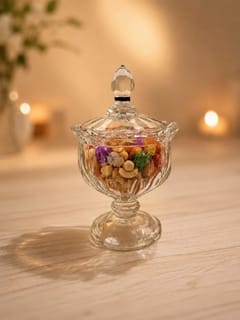 Decorative Glass Candy Jar with Lid [4 Options]