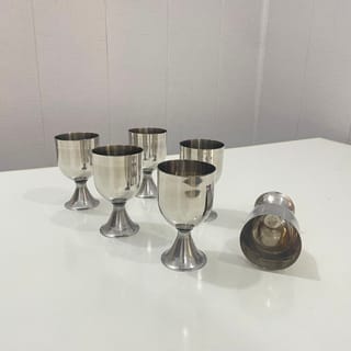 Stainless Steel Goblet Glasses Set 6 pieces 3