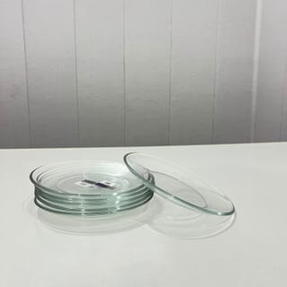 Clear Glass Plates Set 6 piece 5