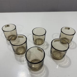 Set of 6 Smoky Glass Drinking Tumblers 2