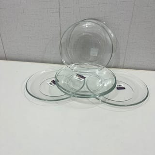 Clear Glass Plates Set 6 piece 3