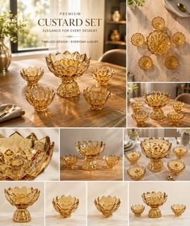 Premium Custom Set – Golden Dessert Bowl Set 7 piece