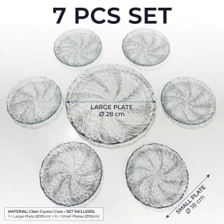 Clear GlassCake Serving Set 7 Piece 3