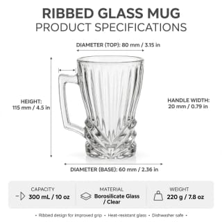 Clear Glass Cups Set 6 pieces  5